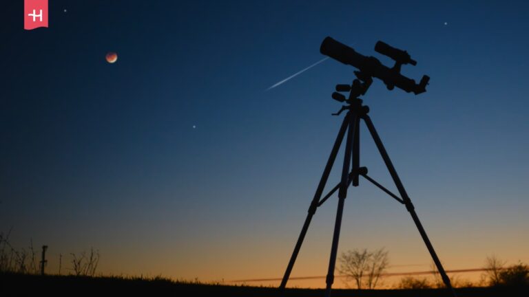 Telescoop observeert de maand, sterren, planeten en andere ruimteobjecten