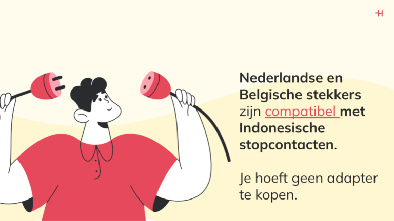 Nederlandse en Belgische stekkers zijn compatibel met Indonesische stopcontacten