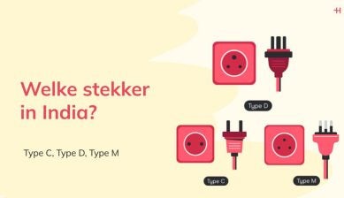 Complete gids voor reisstekkers in India. Illustratie met de vraag 'Welke stekker in India?'