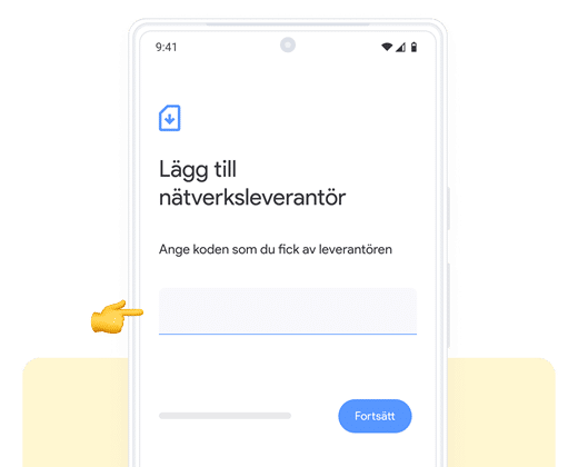 06. Ange koden - eSIM manuell installationsguide