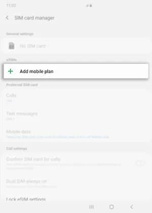 esim 設定 Samsung Galaxy 追加　プラン
