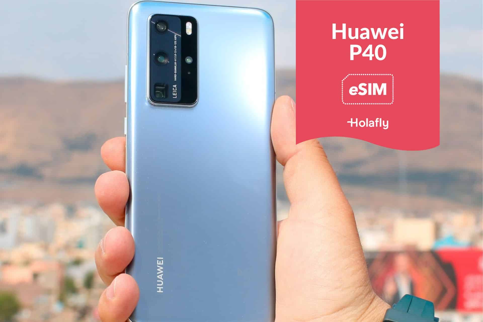 Huaweip40向けeSIM　設定 holafly スマートウォッチ