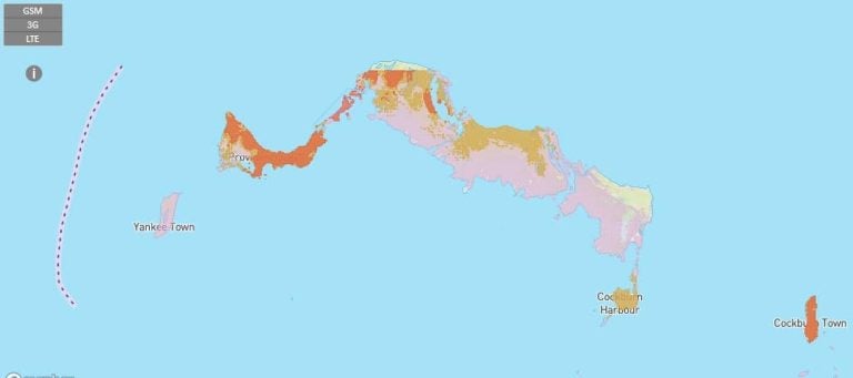 タークス・カイコス諸島 インターネット 接続 Digicel 回線速度マップ