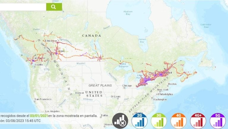 北アメリカ インターネット 接続 rogers 回線速度マップ