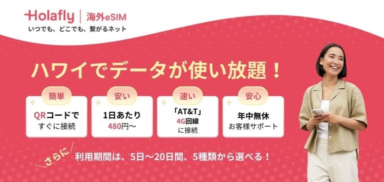 オラフライ ハワイ eSIM 概要 バナー