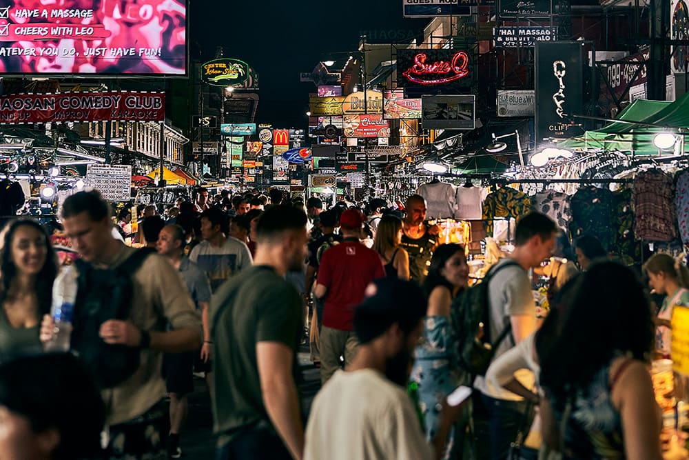 タイの観光地 カオサン通り