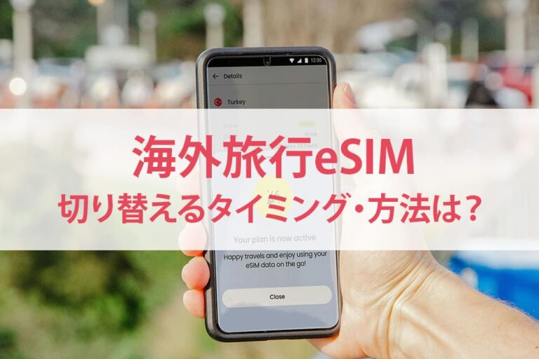 海外でeSIMを切り替える方法とタイミング カバー