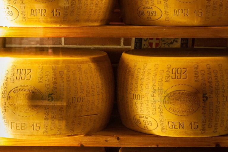 ボローニャ名物パルミジャーノ・レッジャーノの写真