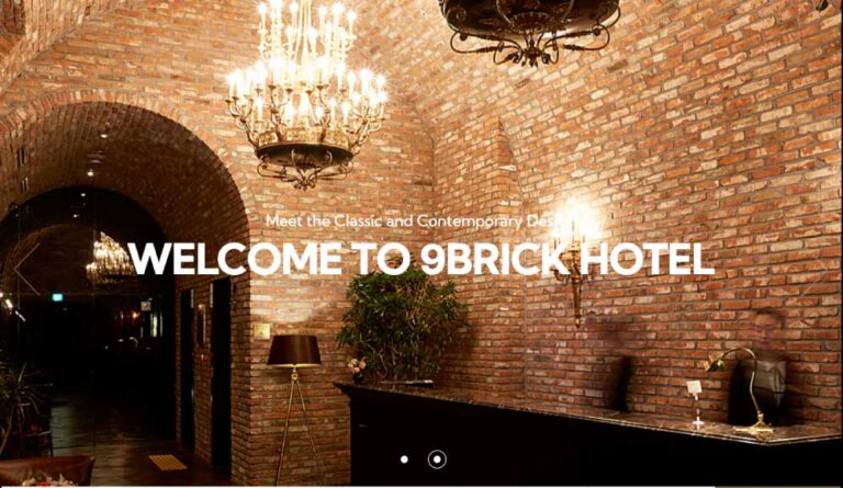 韓国・ソウルの 9BRICK HOTEL のフロントエリア。