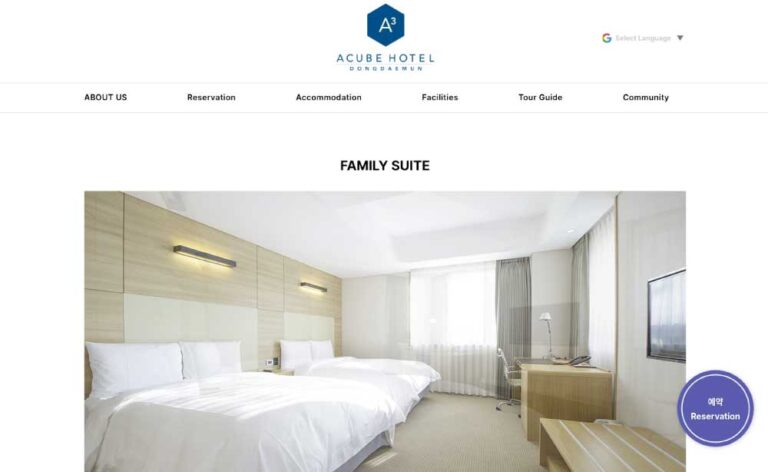 韓国・ソウルの東大門にあるAcube Hotelのファミリースイートルーム。