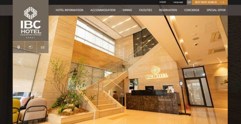 韓国・ソウルのIBCホテルのロビー。