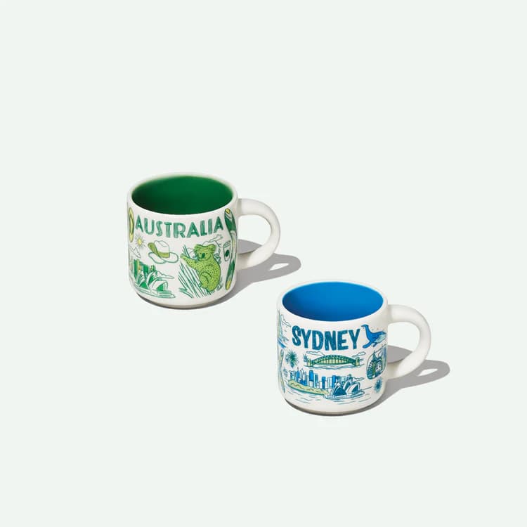 スターバックスのオーストラリア限定マグとシドニー限定マグのペア