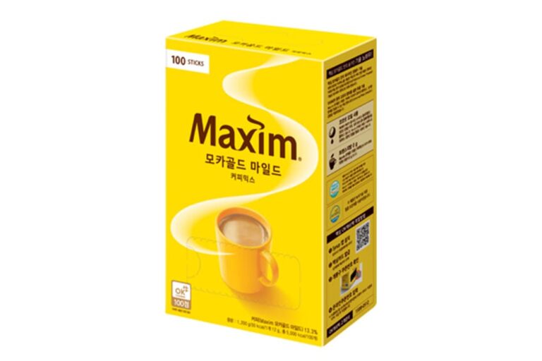 Maximのモカゴールドマイルド100スティック入り、韓国マートで買える定番のばらまき向けインスタントコーヒー