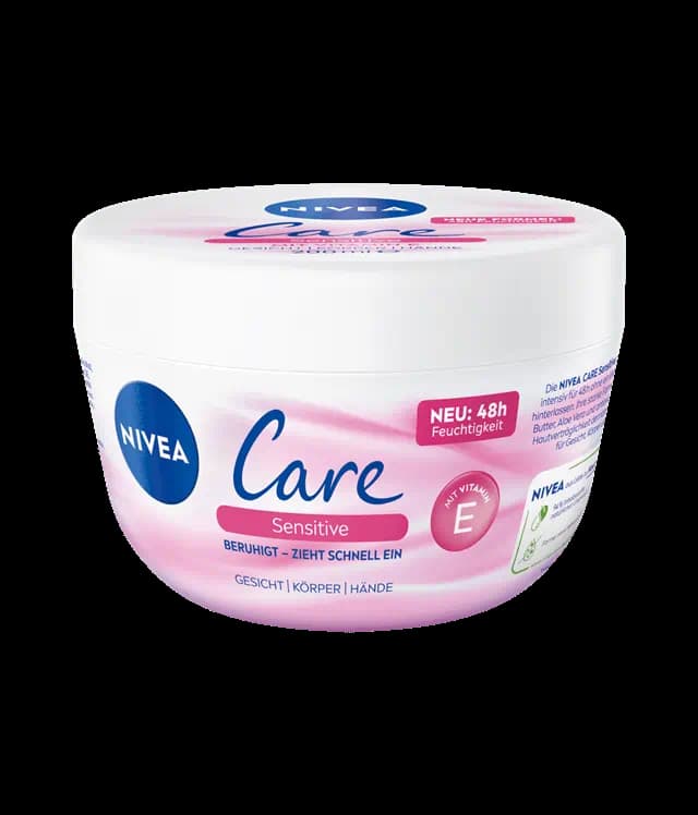 ドイツのドラッグストアで買えるニベア、ケアセンシティブ保湿クリーム