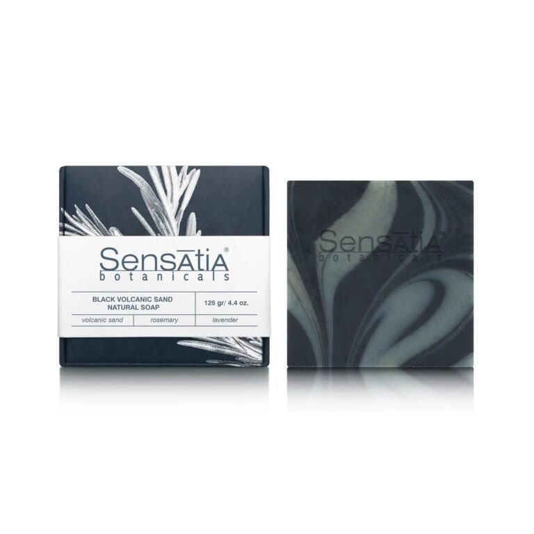 バリ島発ナチュラルコスメブランド センセイシャのブラックボルカニックサンド石鹸