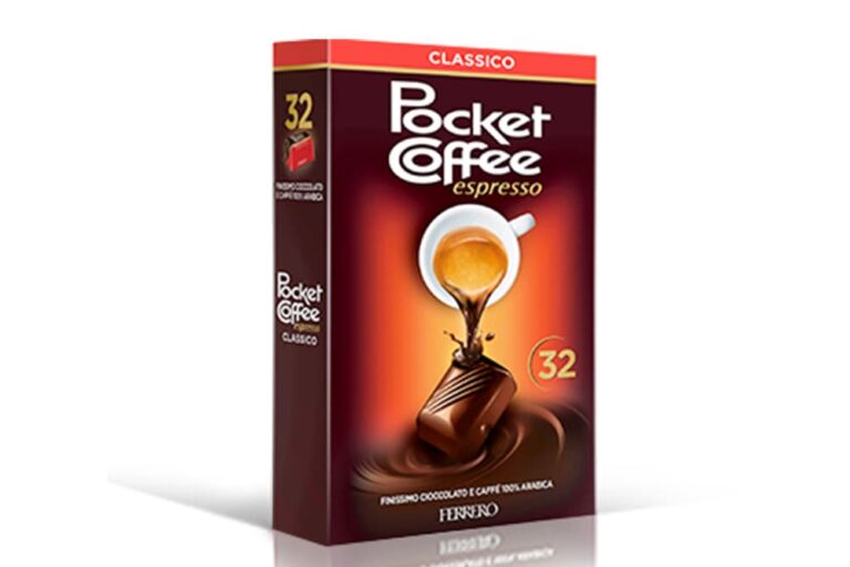 イタリアのお土産に人気のPocket Coffee（ポケットコーヒー）32個入りパッケージ