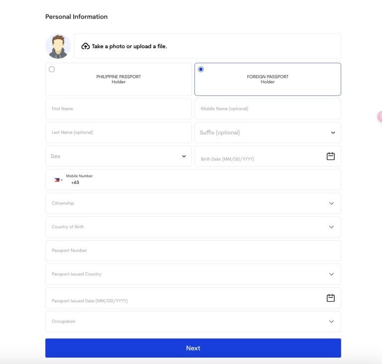 eTravel 個人資訊填寫