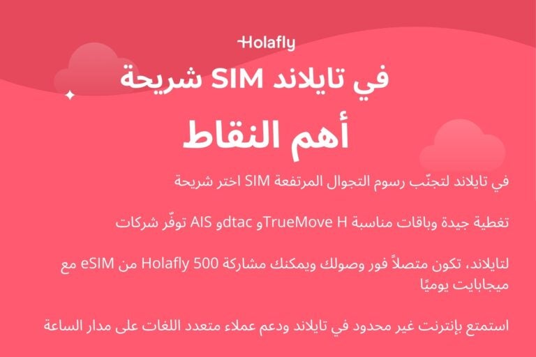 إنفوجرافيك يوضح أهم المعلومات عن شريحة SIM في تايلاند