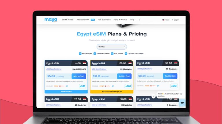 شريحة إلكترونية eSIM مصر من Maya