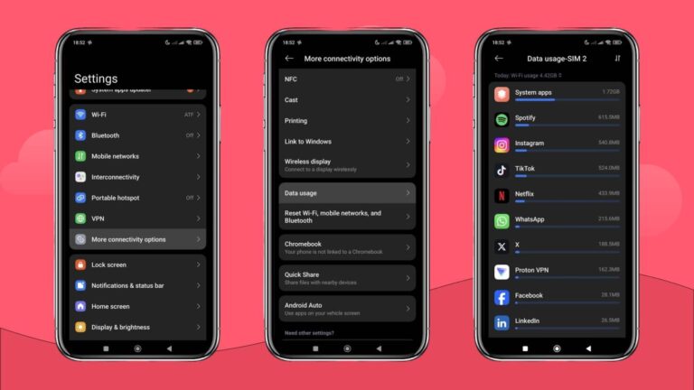 خطوات التحقق من كم يستهلك الانستقرام من النت على هاتف Android عبر إعدادات استهلاك البيانات
