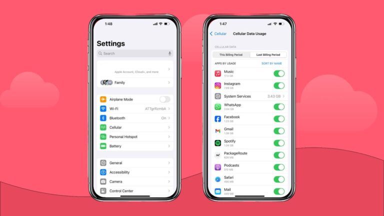 إعدادات استهلاك البيانات الخلوية على iPhone تُظهر كم يستهلك الانستقرام من النت مقارنةً بالتطبيقات الأخرى