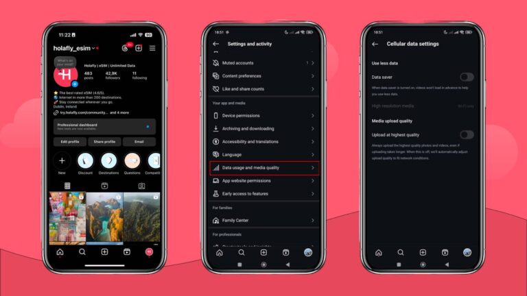 خطوات تفعيل وضع Data Saver على Instagram لتقليل كم يستهلك الانستقرام من النت في الساعة