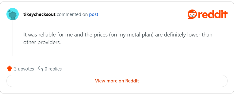 Positiv anmeldelse fra en Reddit-bruker