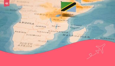 Kartet og flagget til Tanzania som hovedbilde for en artikkel om internett i Tanzania.